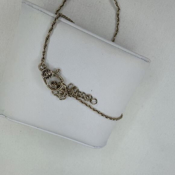 Vintage Monet Gold tone Twisted Chain With Graduated Rhinestone Pendant, Glam - Picture 5 of 8